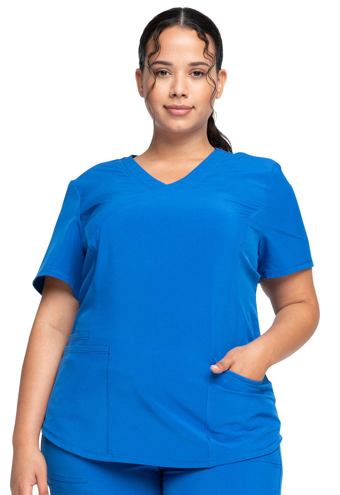 Women's Mock Wrap Top - Royal